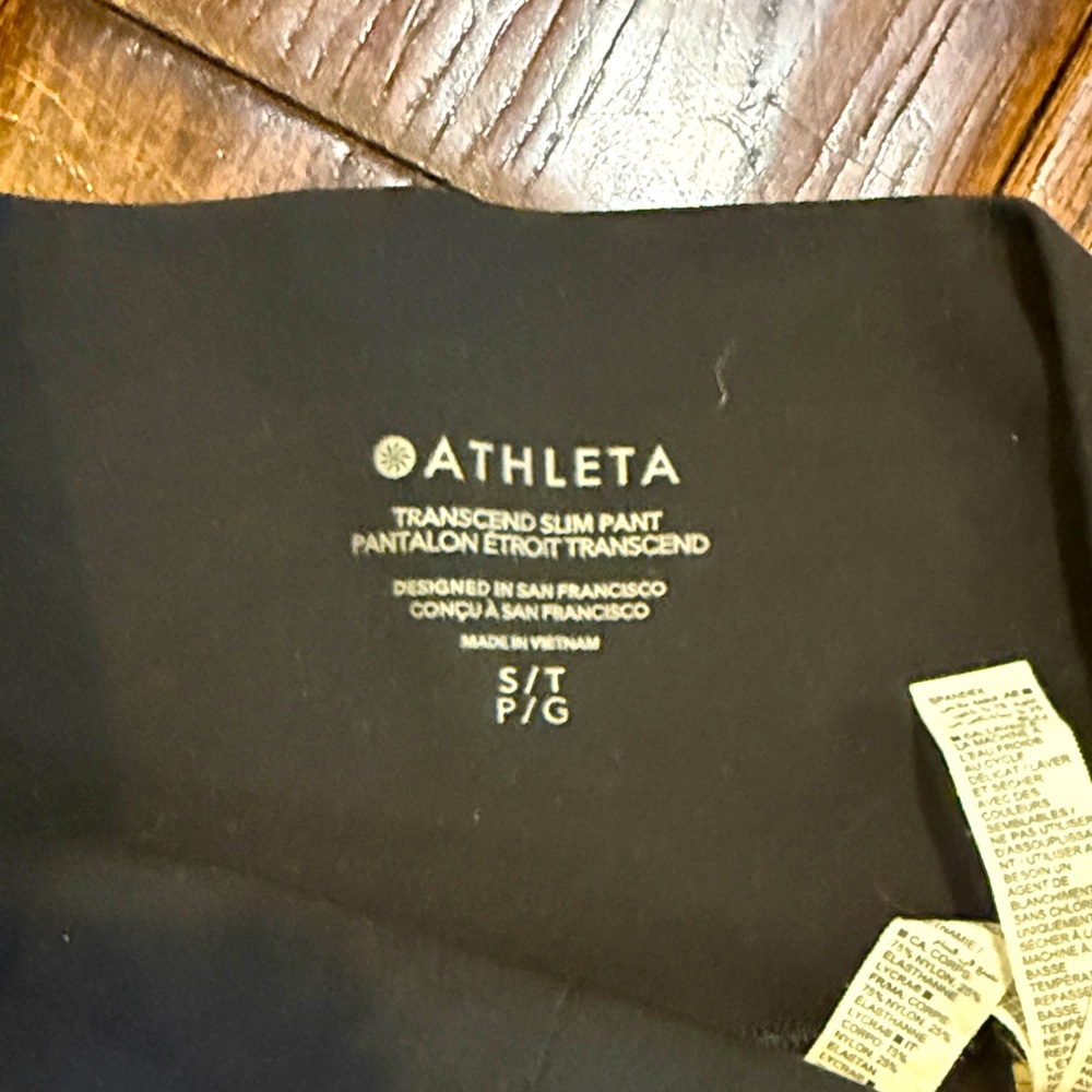 Athleta Black Transcend Slim Pant